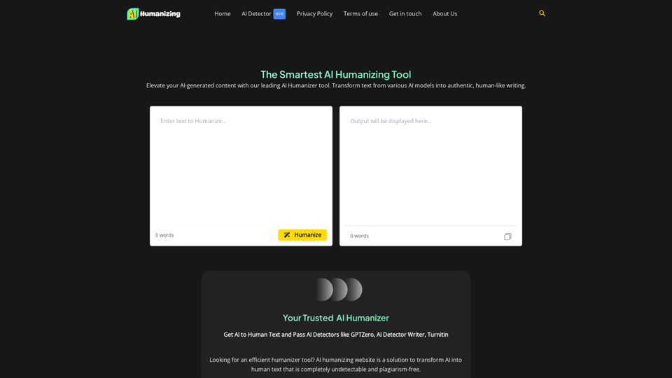 AI Humanizing - No1. 100% Free AI Humanizer – Try Now