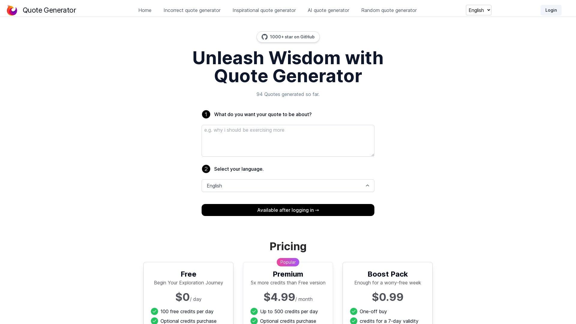 Quote Generator: Create Inspirational & AI