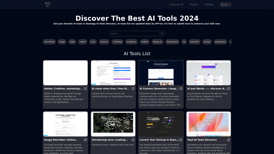 Get your best AI Tools | ToolsApp AI Tools Directory