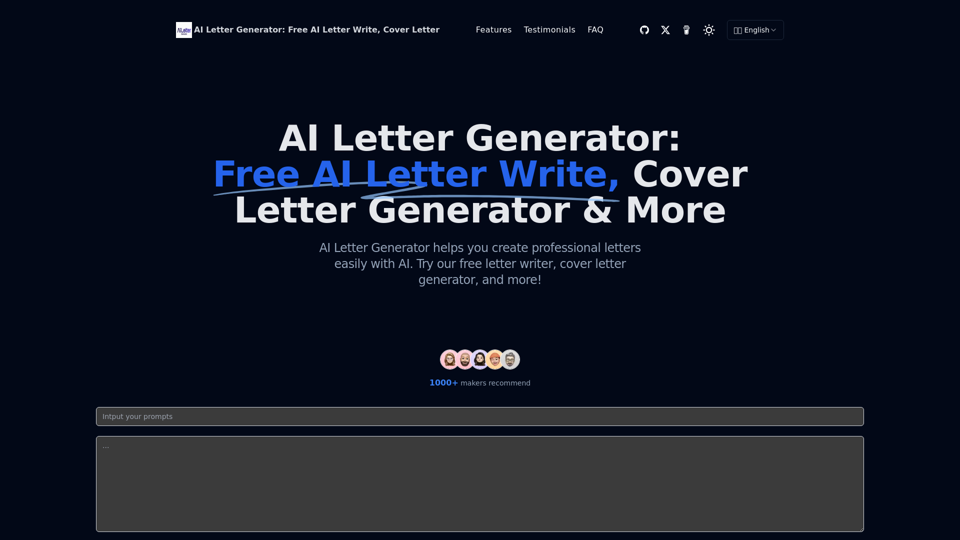 AI Letter Generator: Free AI Letter Write, Cover Letter