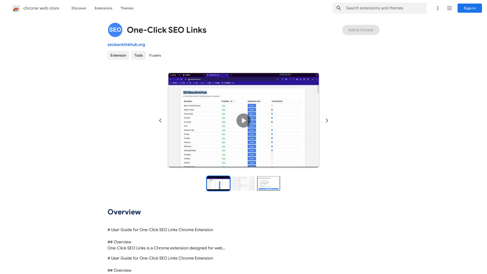 One-Click SEO Links - Chrome Web Store