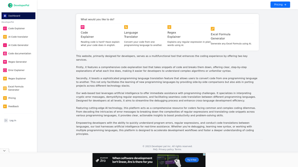 Code Explainer, AI Code explainer, AI Code translator, code translator, python code explainer, 
        java code explainer, Translation, The Ultimate Coding Companion - DeveloperPal