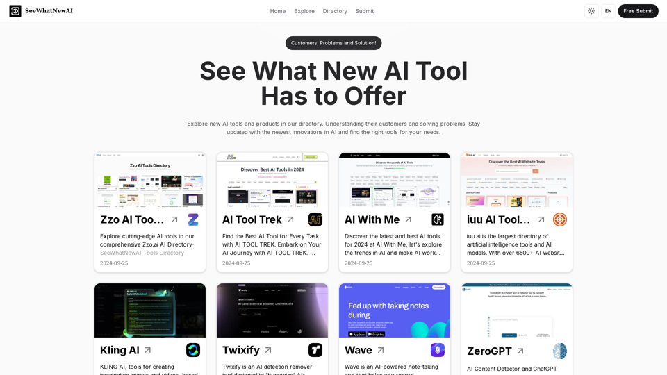 See What New AI Directory: Discover AI Tools and Products.