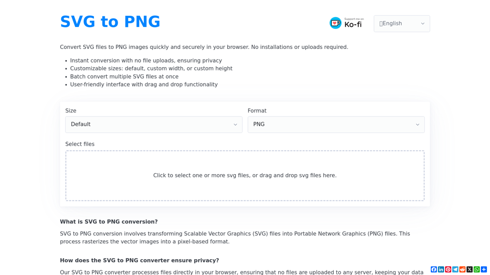 SVG to PNG: Custom Size, Free, Batch Conversion