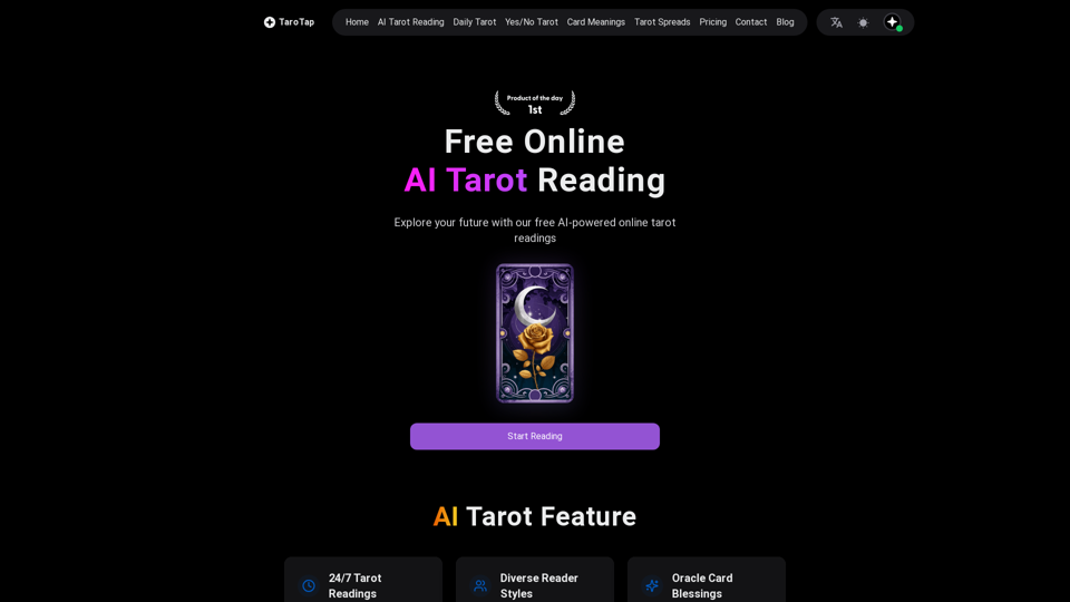 AI Tarot: Free Online AI Tarot Reading | Tarotap