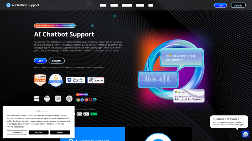 AI Chatbot Support - CMS, Chatbots & Customer Support