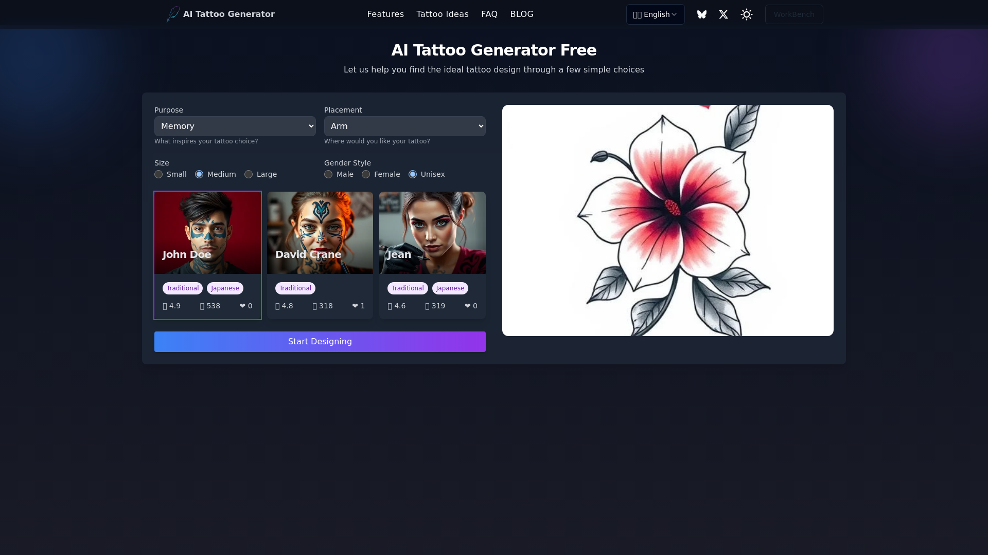 AI Tattoo Generator