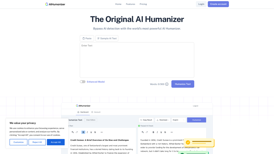 AI Humanizer - Bypass AI Detector