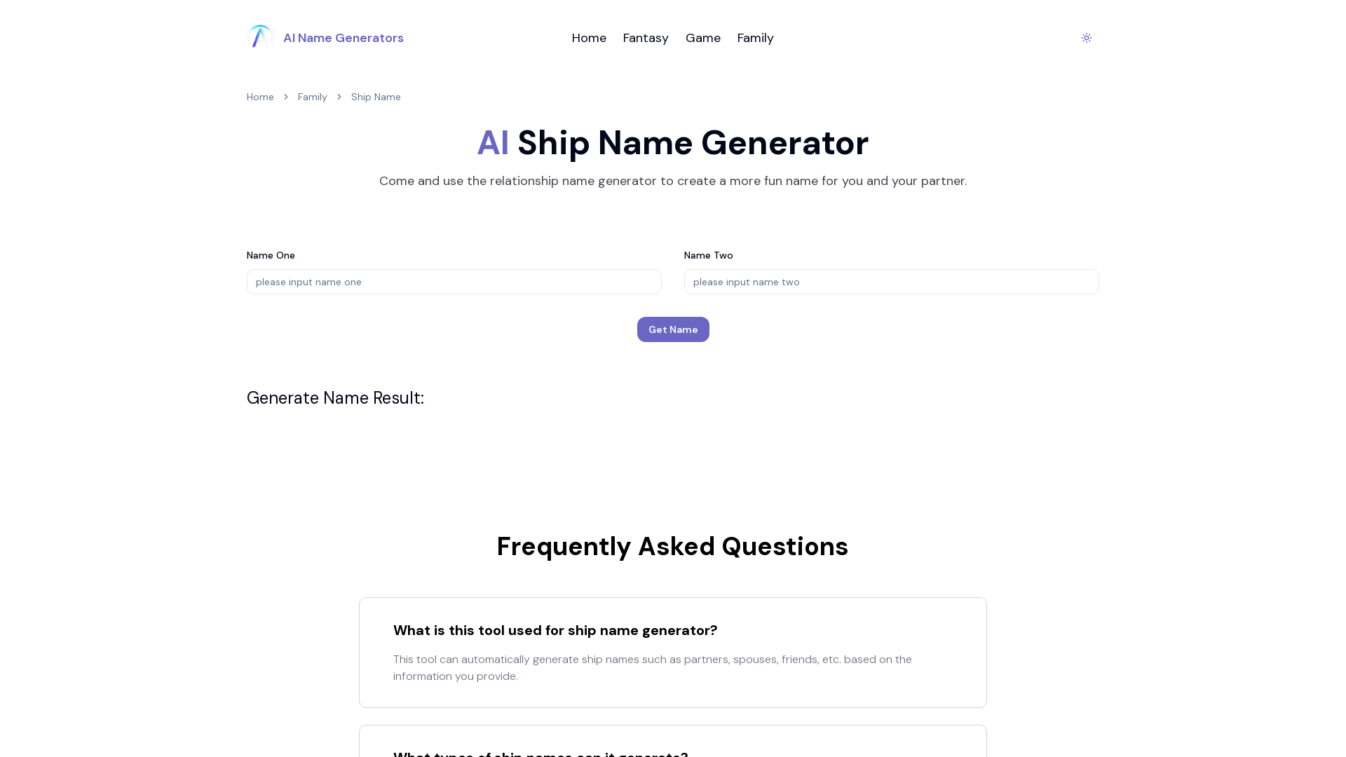 Ship Name Generator