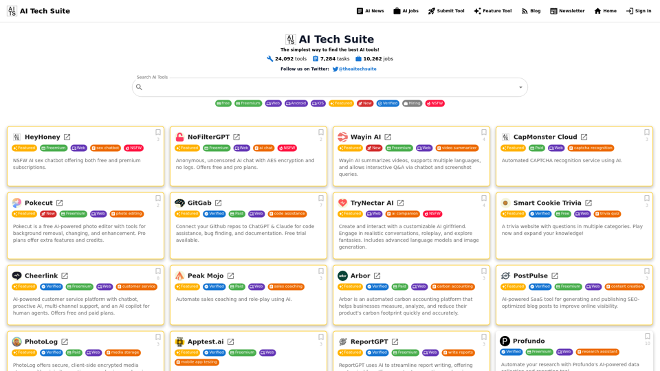 AI Tech Suite - The Simplest Way to Find the Best AI Tools