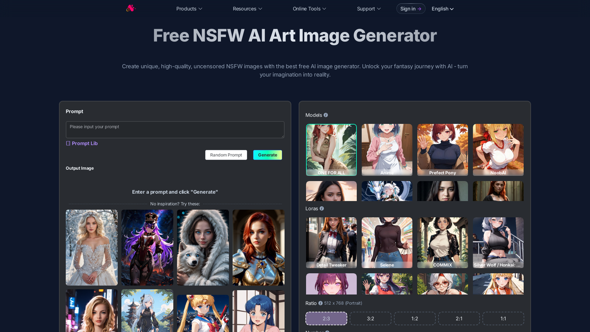 Free NSFW AI Art Image Generator (no sign