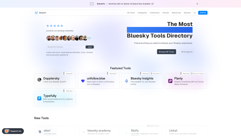 The Most Comprehensive Bluesky Tools Directory | BSkyInfo