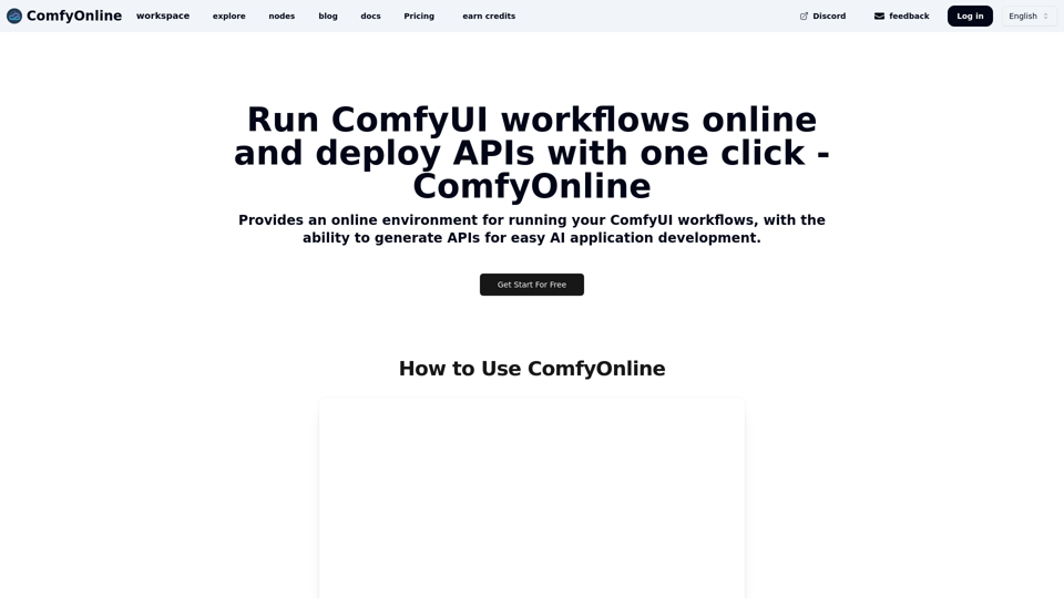 Run ComfyUI workflows online and deploy APIs with one click screenshot
