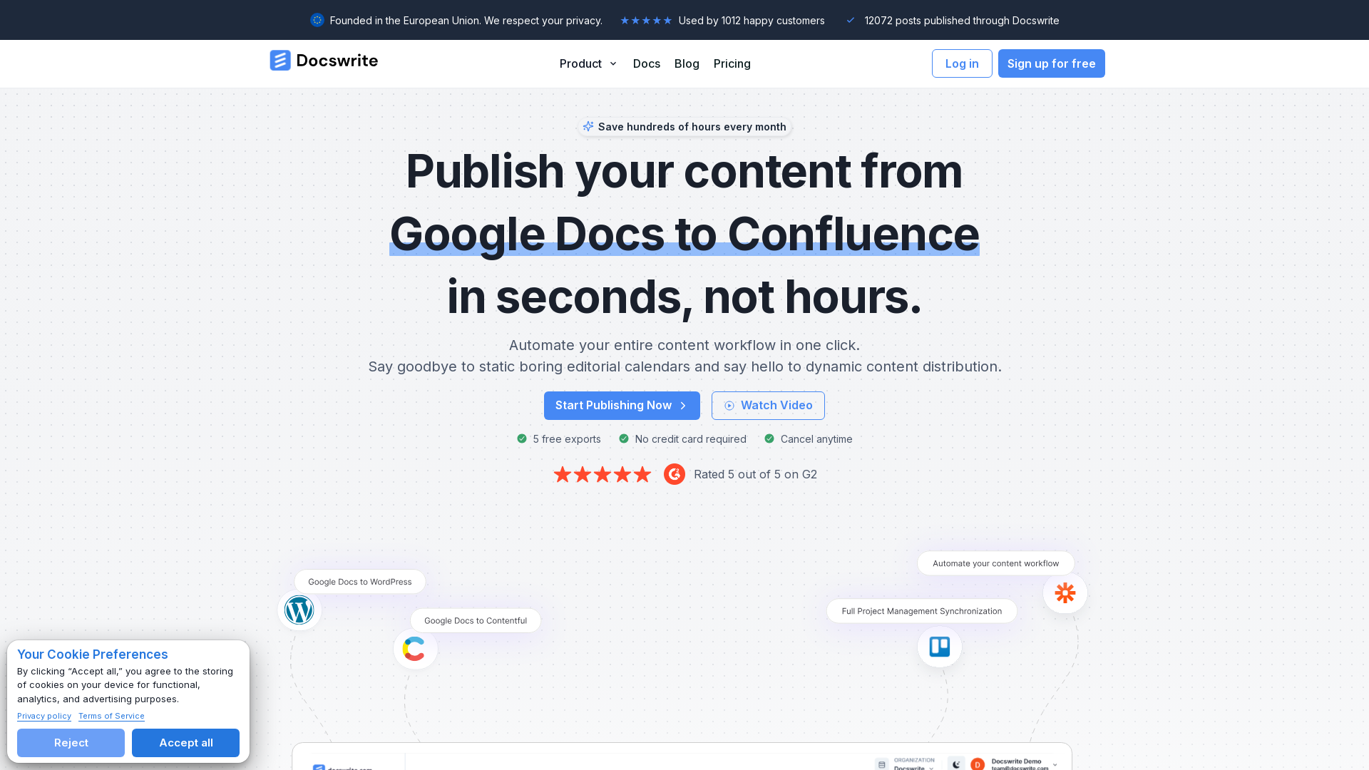 Export Google Docs to WordPress in 1