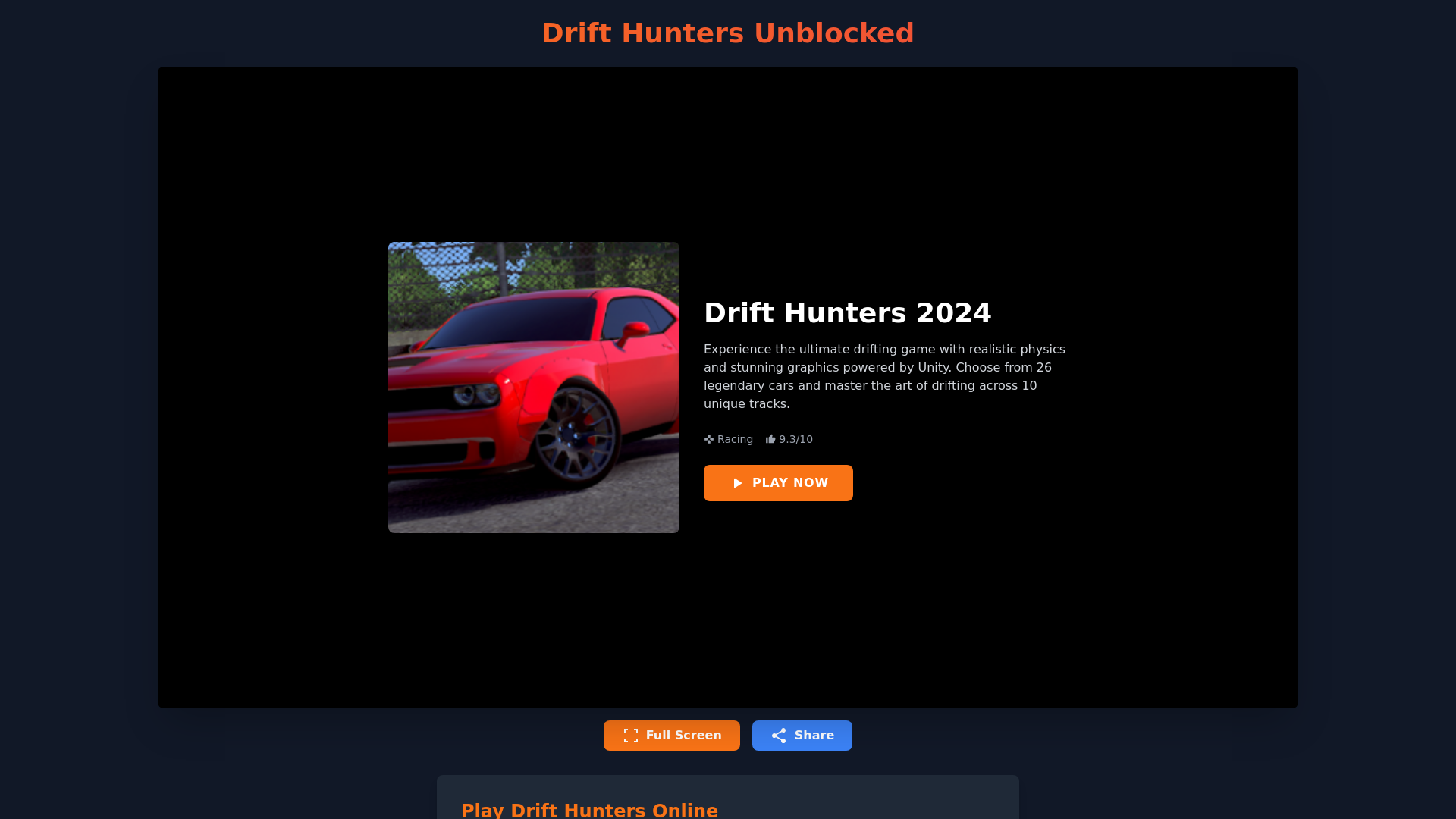 Drift Hunters Unblocked