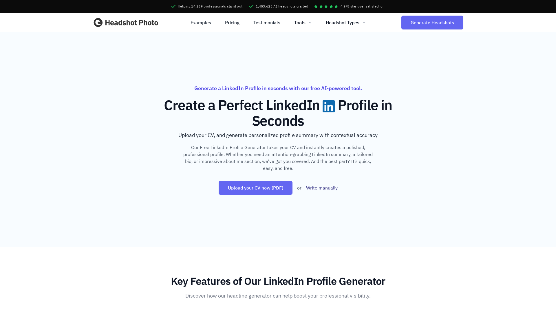 Free LinkedIn Profile Generator