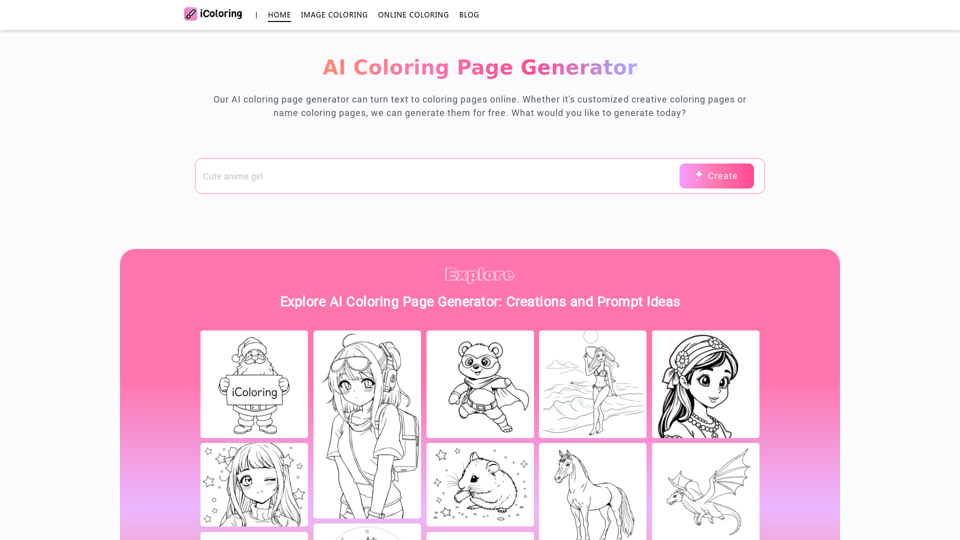 Free AI Coloring Page Generator Online (No Sign-up)