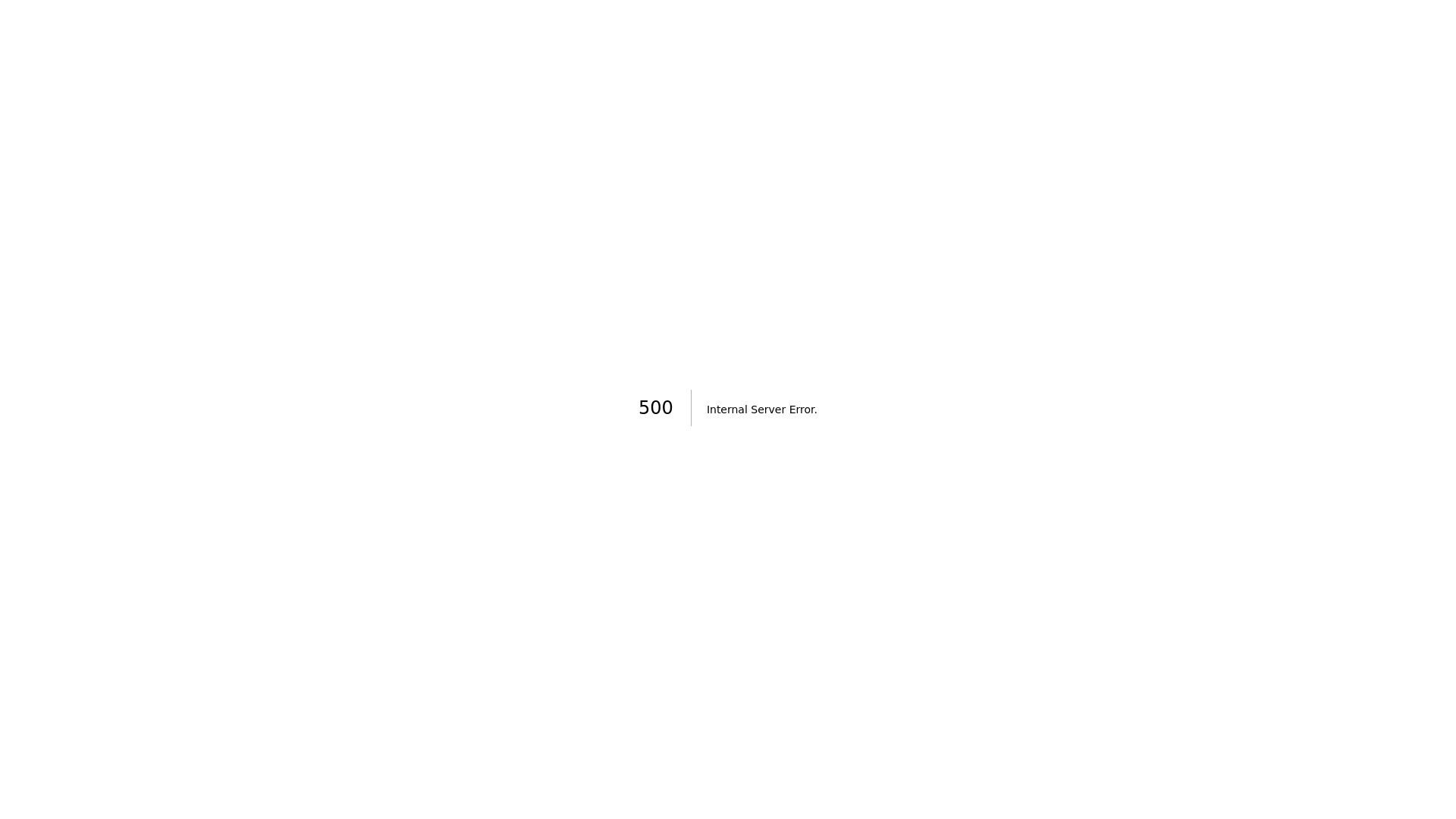 500: Internal Server Error
