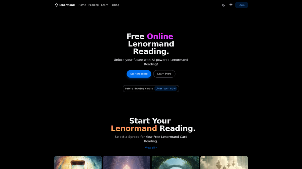 Free Lenormand Reading Online screenshot