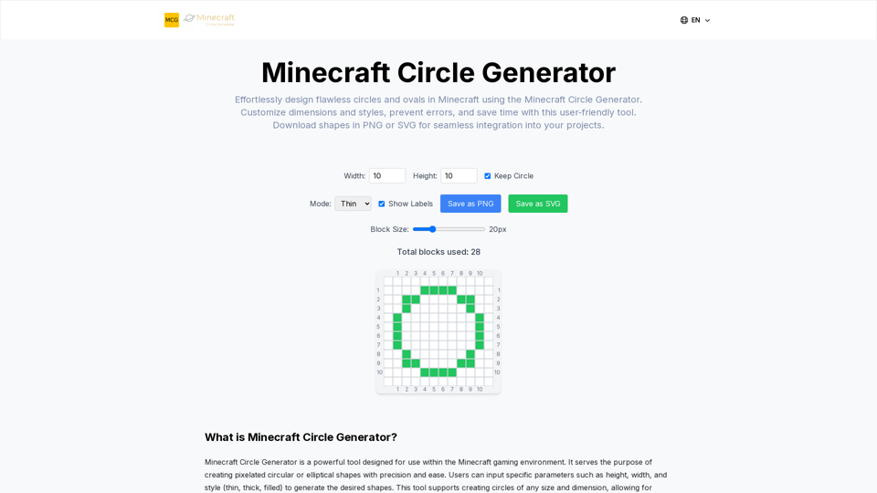 Create Perfect Circles in Minecraft with Minecraft Circle Generator | minecraftcirclegenerate.cc