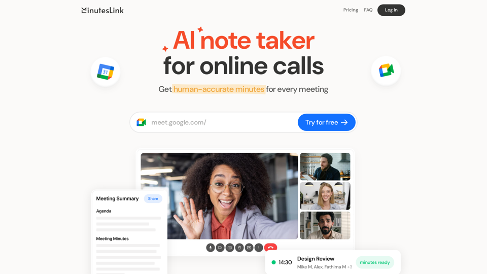 MinutesLink screenshot
