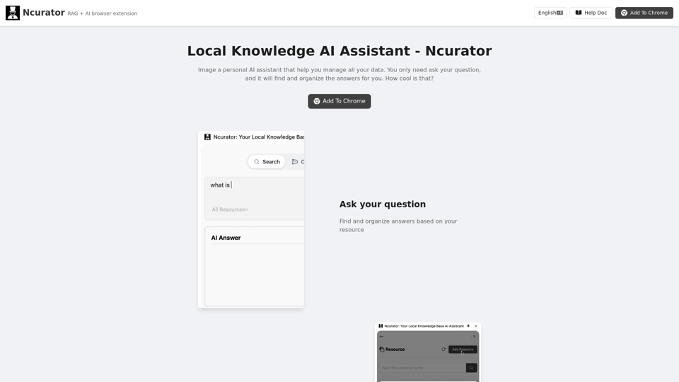 Ncurator-Your Local Knowledge Base AI Assistant