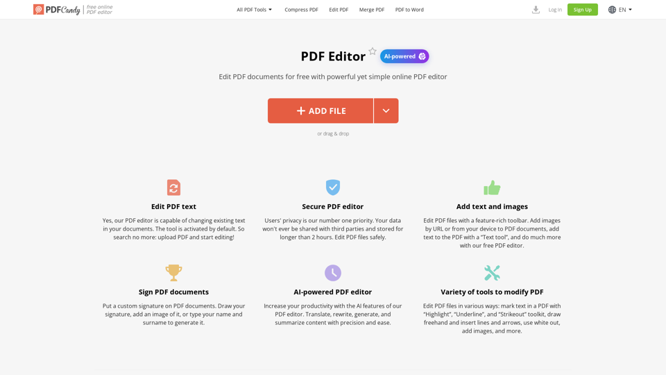 PDF Editor – Edit Your PDF Online for Free