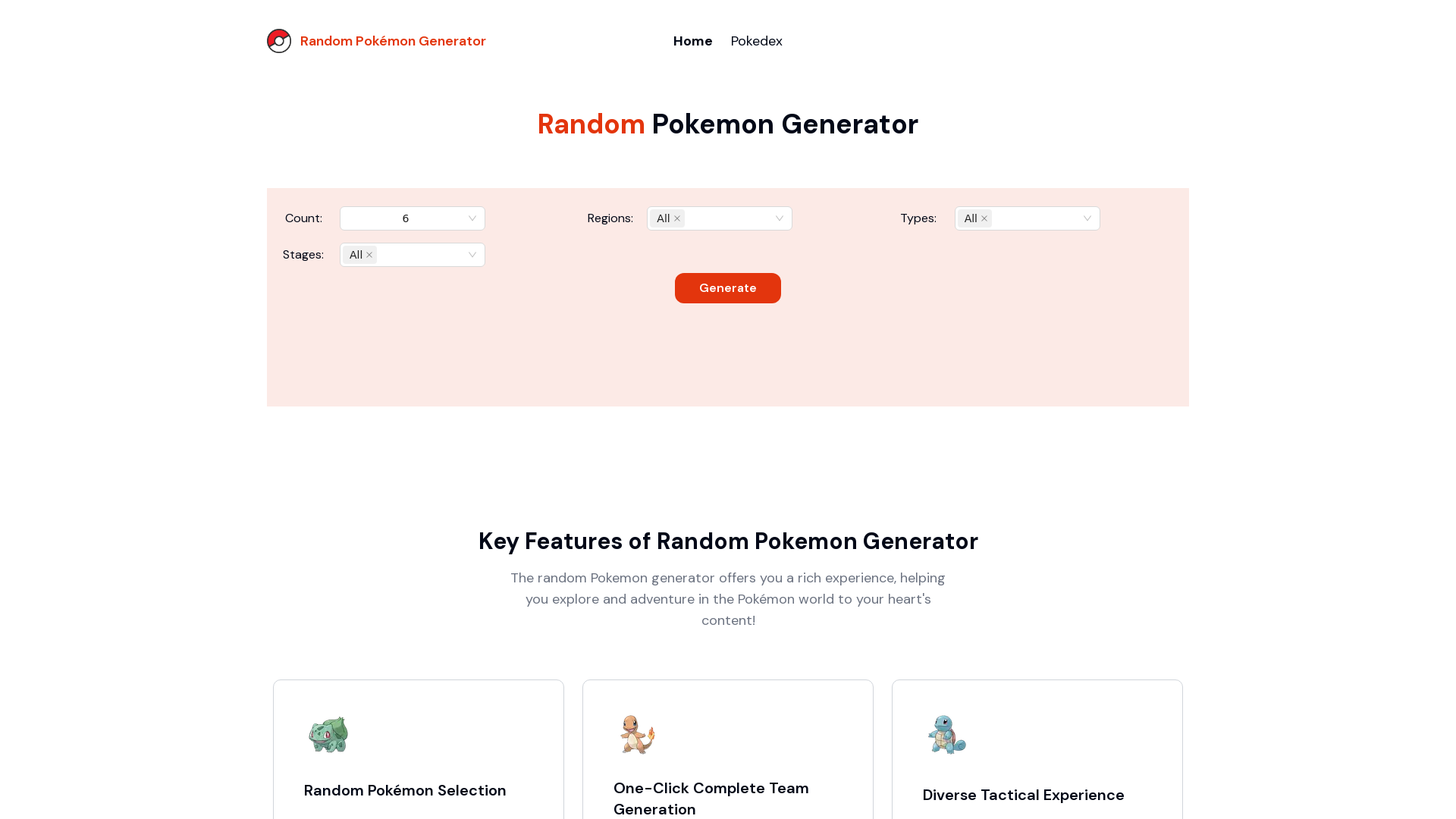 Random Pokemon Generator