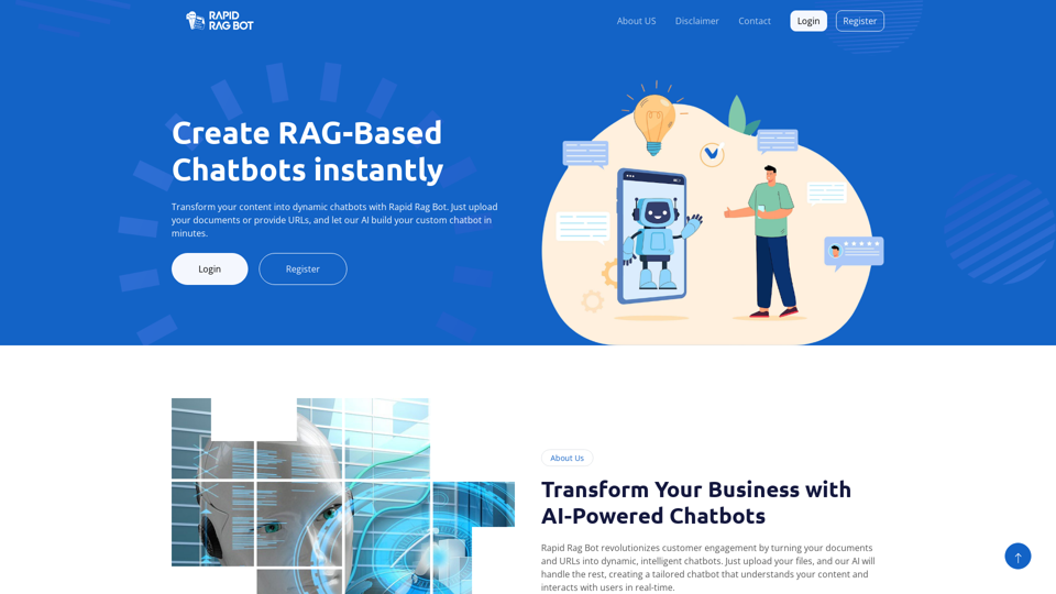 Rapid Rag Bot: Effortless RAG-Based Chatbot Creation