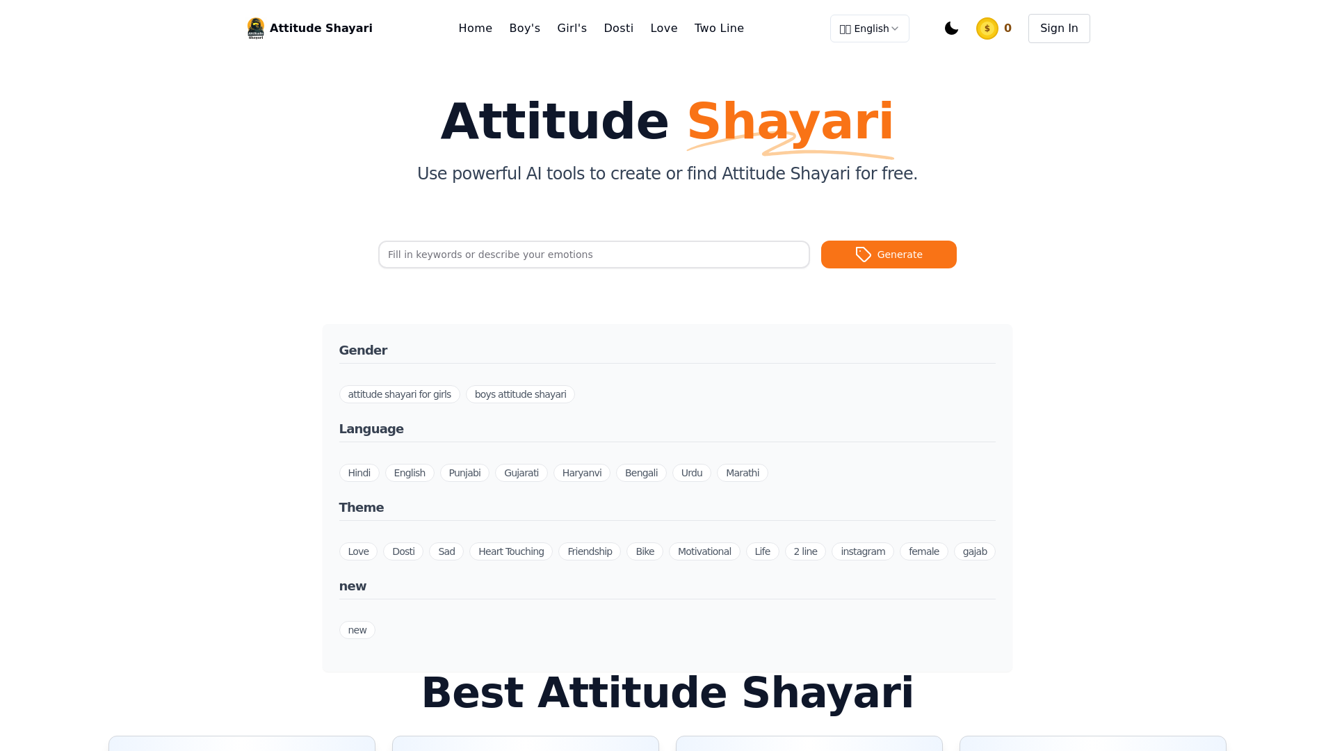 5000+ Best Attitude Shayari.