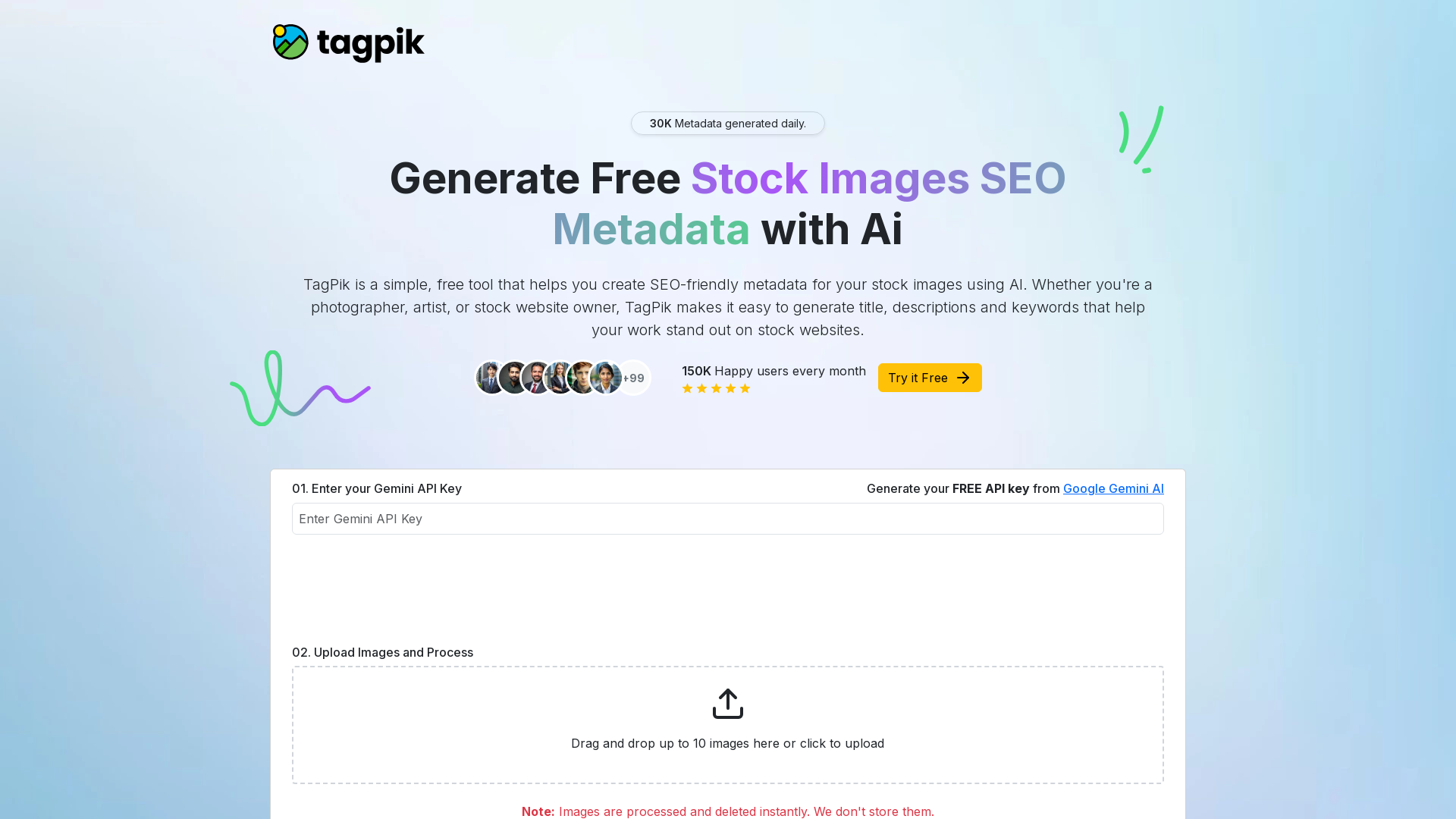 Stock Image Metadata Generator Free with AI – Tagpik