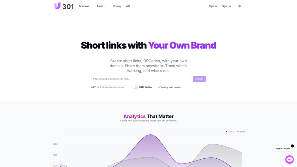 U301 Your Branded URL Shortener screenshot
