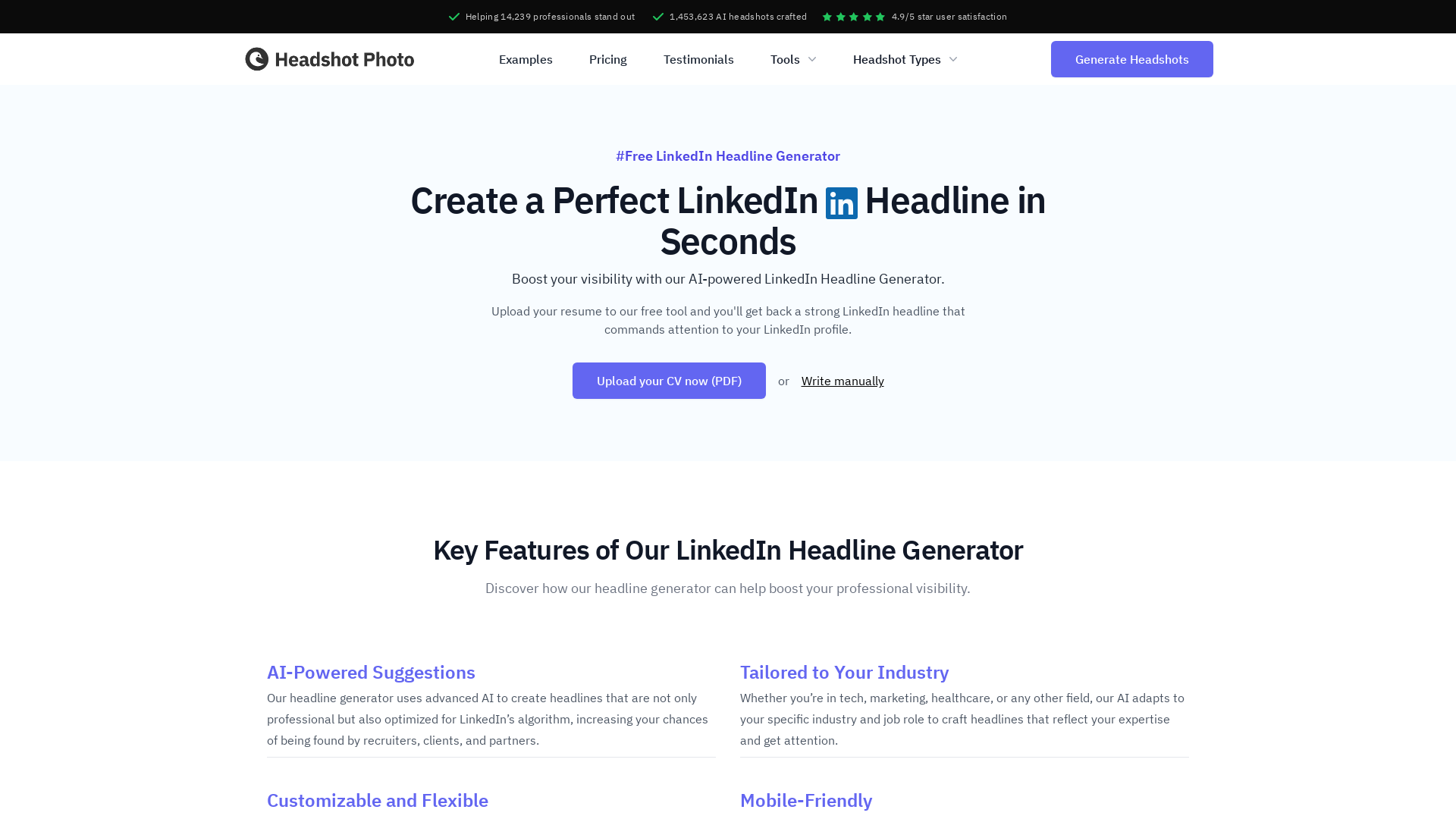 Free LinkedIn Headline Generator