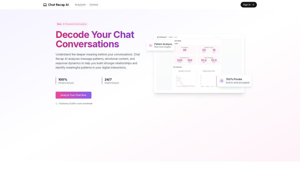 Chat Recap AI - Intelligent Chat Analysis & Relationship Insights