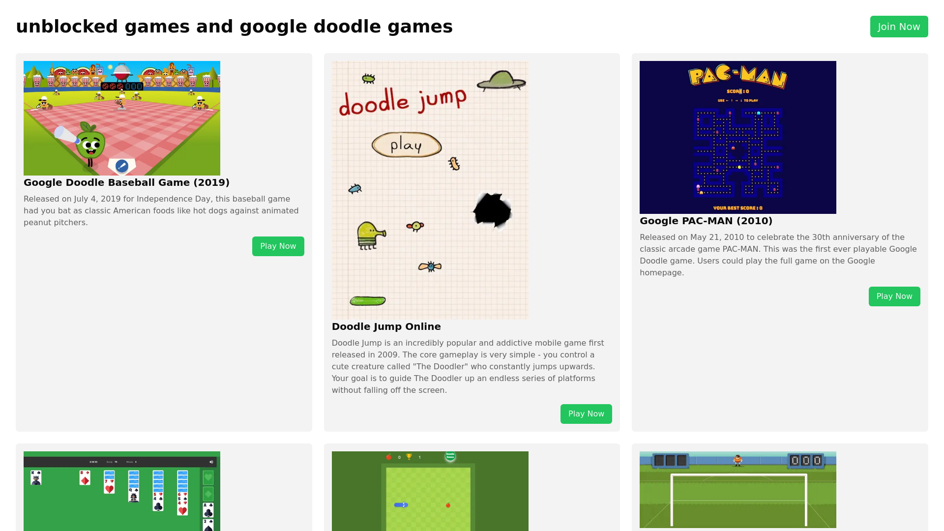Google Doodle Games