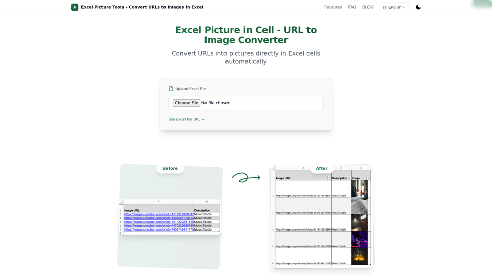 Excel Picture Tools - Convert URLs to Images in Excel