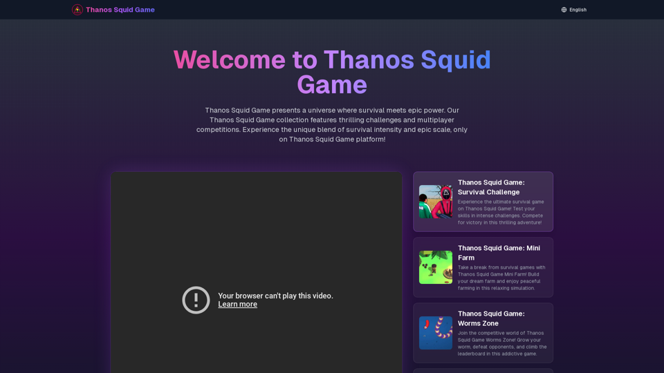 Thanos Squid Game - Play Free Games at SGThanos.com | Thanos Squid Game