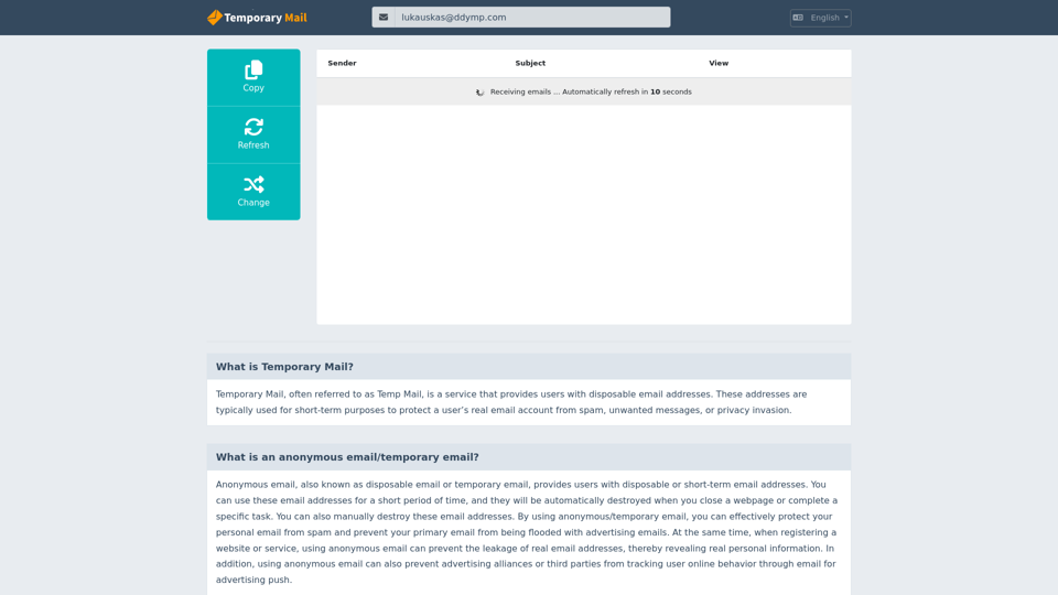Temporary Mail - Instant Disposable Email for Privacy Protection
