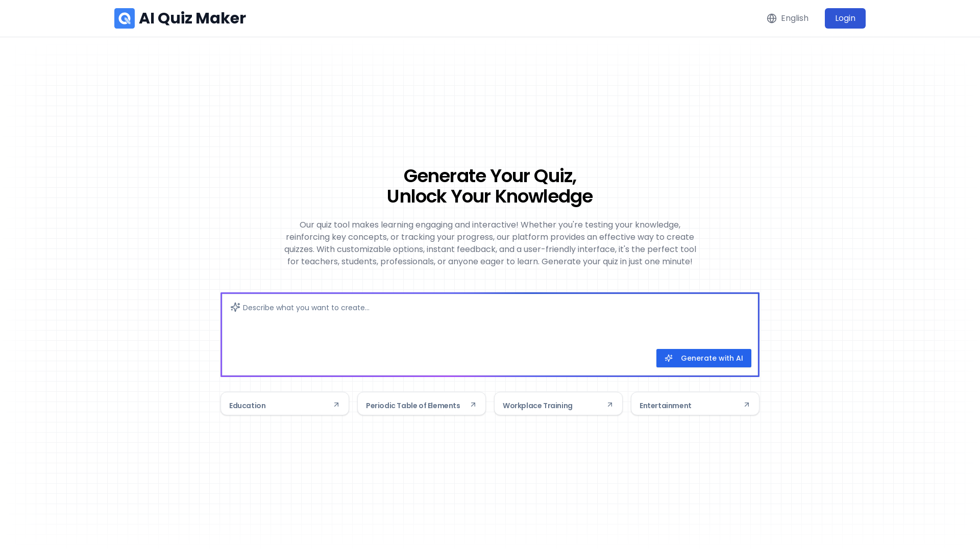 Create Quiz with AI Quiz Maker in Minutes
