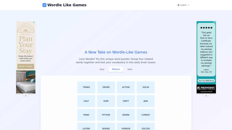 Wordle Like Games - Play Fun Word Puzzle Games Online