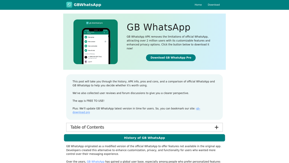 GB WhatsApp (Pro) APK Download 2025 For Android