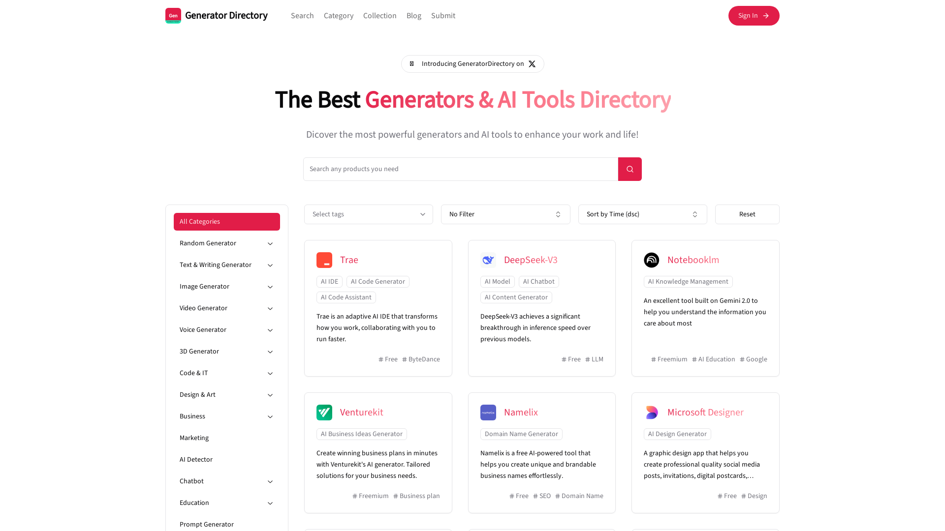 Generator Directory