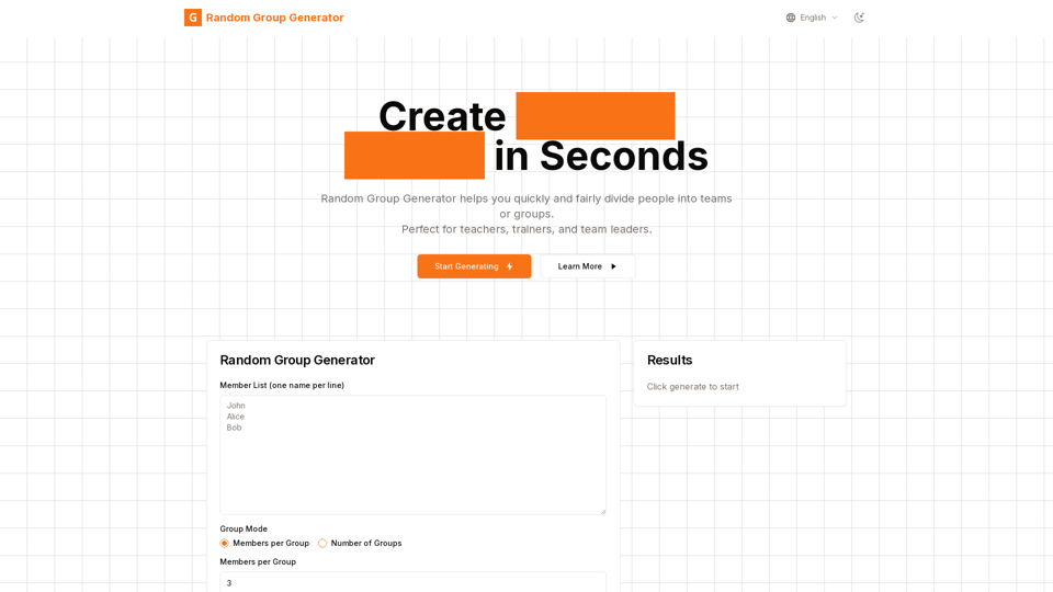 Create Fair Groups Instantly | Random Group Generator