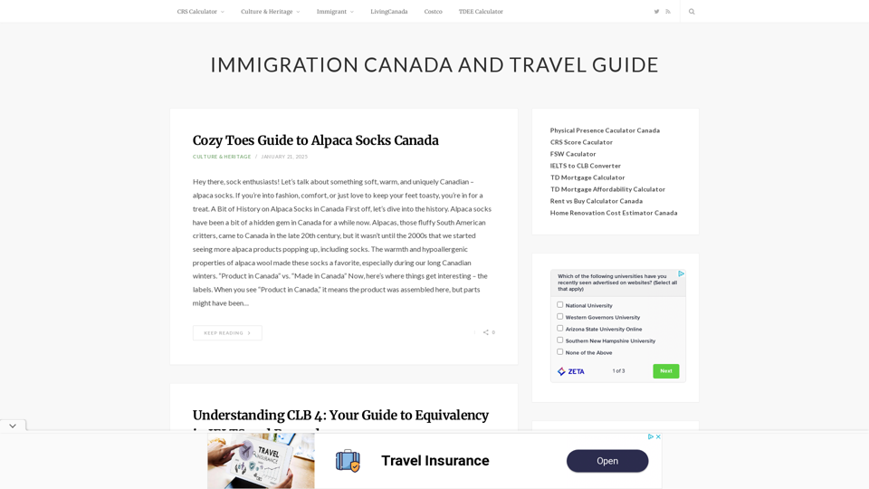 Immigration Canada And Travel Guide – XVV