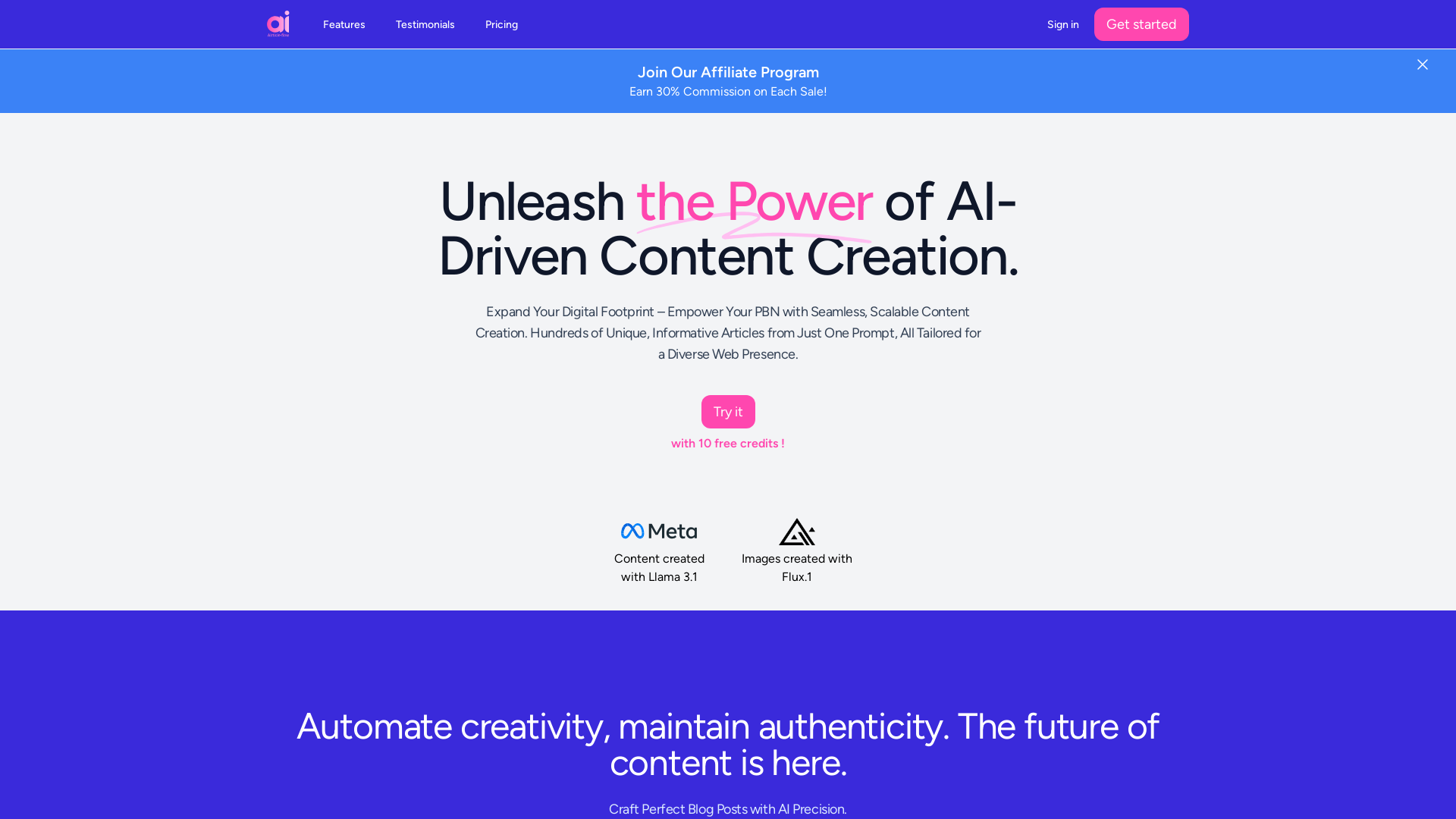 The best AI driven content creator