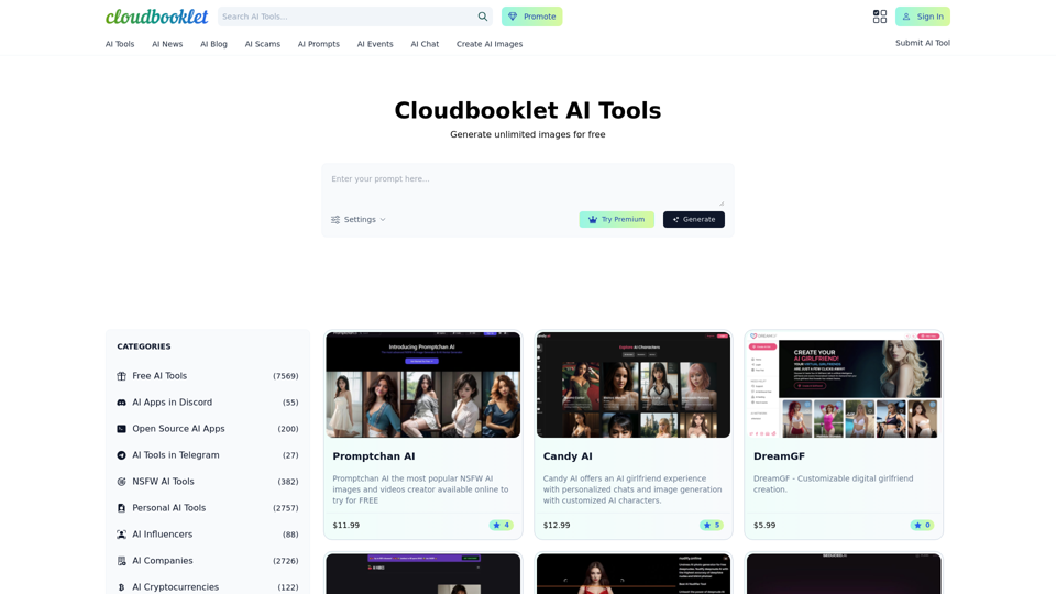 Cloudbooklet AI Tools, AI News & More