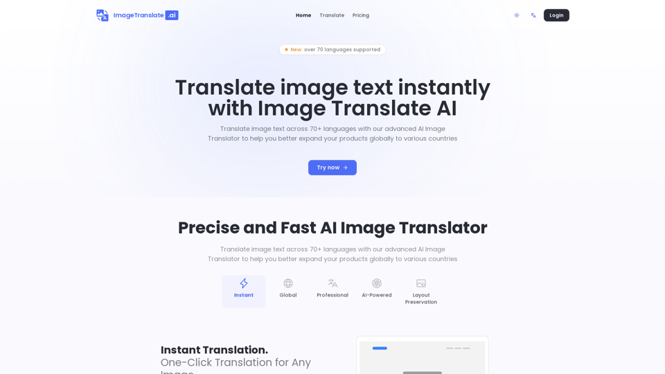 Precise and Fast AI Image Translator - ImageTranslateAI