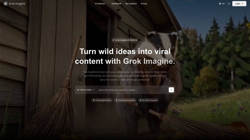 Grok Imagine screenshot
