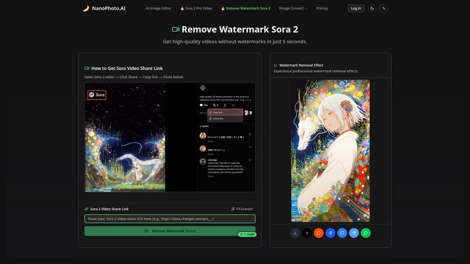 Remove Sora 2 Watermark in 5 Seconds screenshot