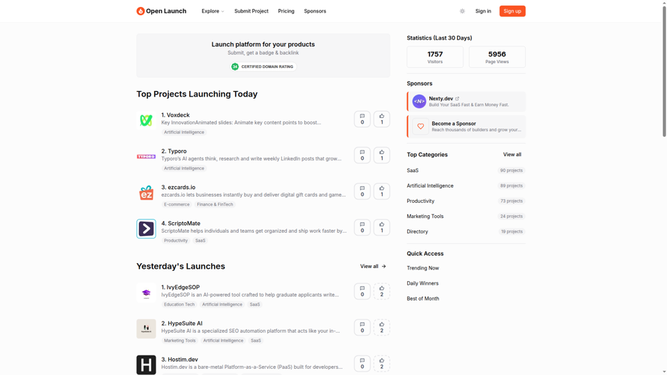 Open Launch screenshot